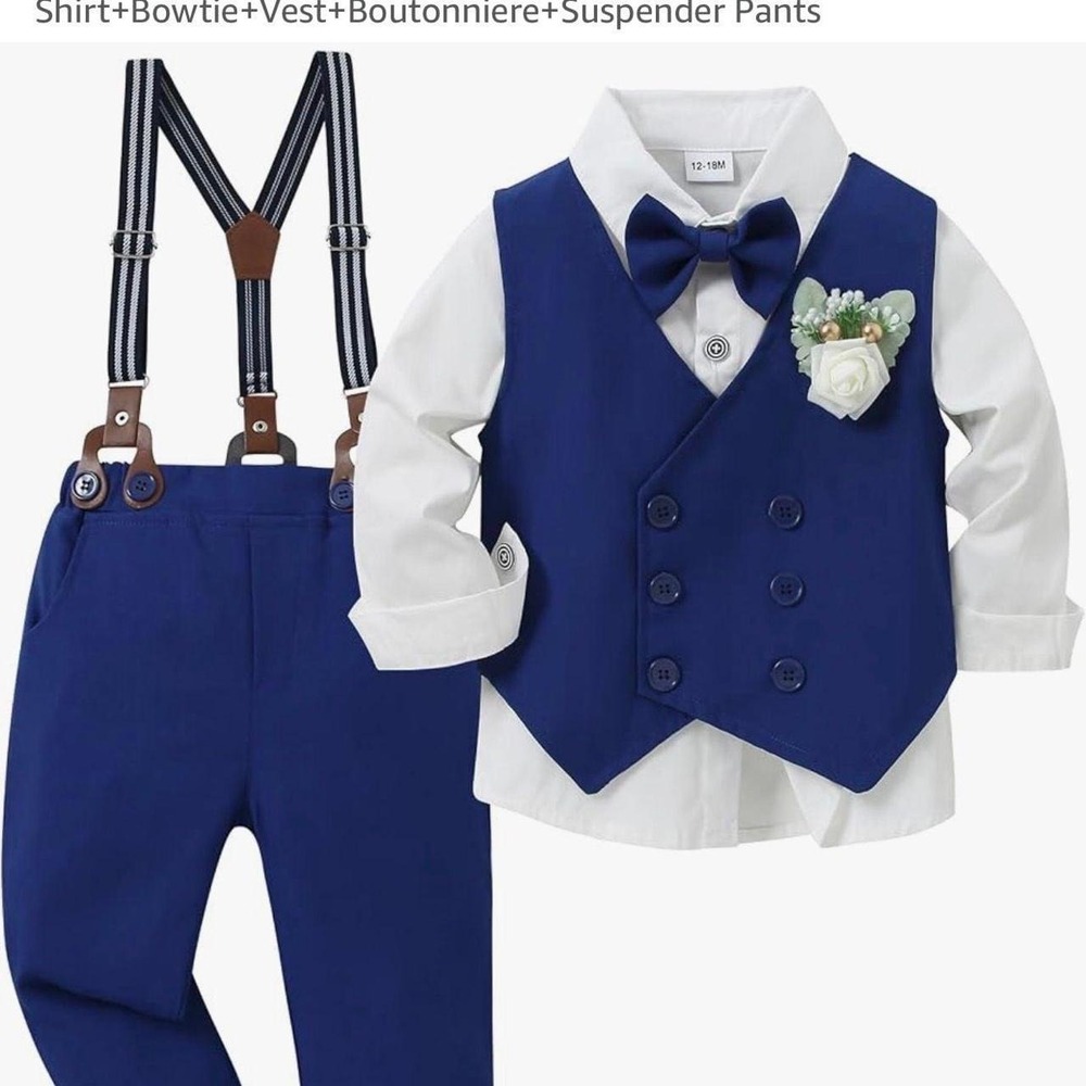 2T Toddler Baby Boy Clothes Suit Gentleman Wedding Outfit YALLET toddler